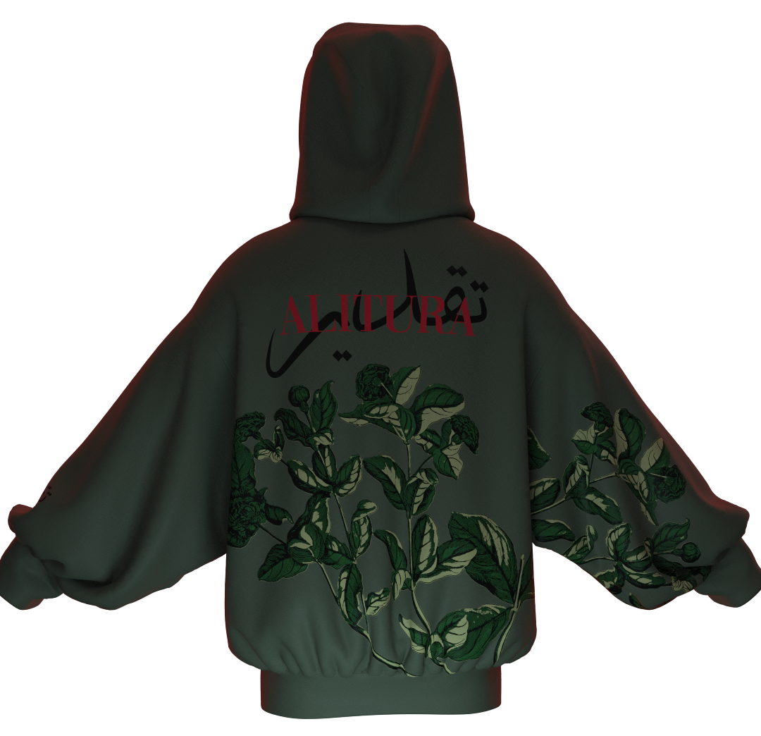 Heavyweight oversized hoodie in olivegreen